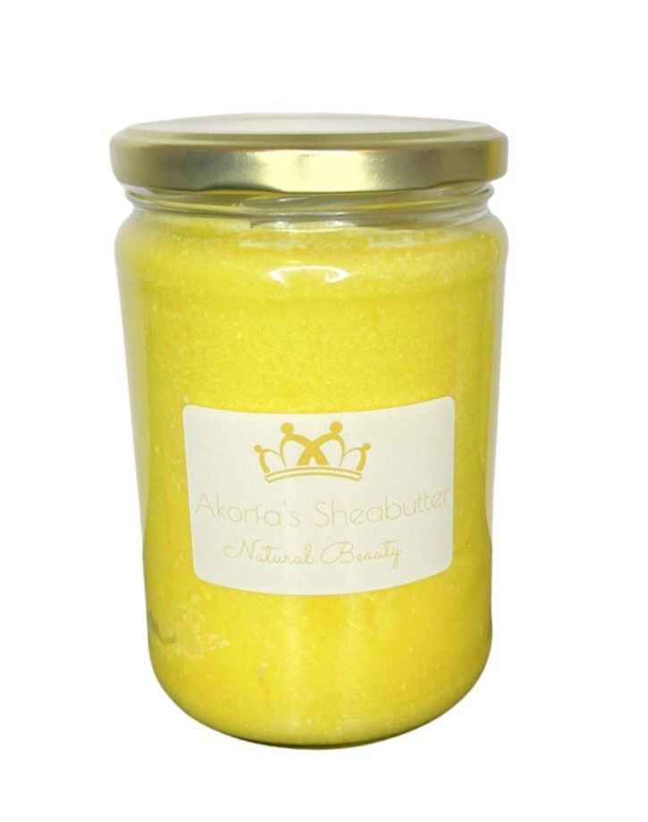 Shea Butter unrefined mixed with indigenous West African herbs/ Yellow Shea Butter - 500 gram