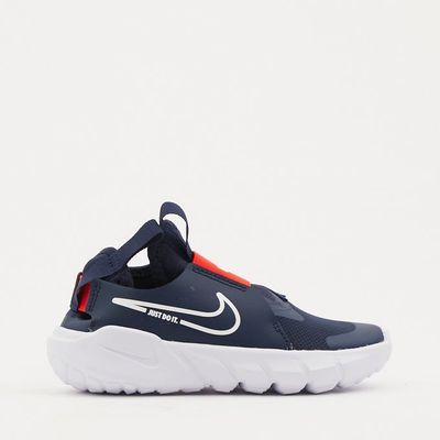 Nike Unisex Kids Flex Runner 2 Sneaker Black/White/Photo Blue/University Gold