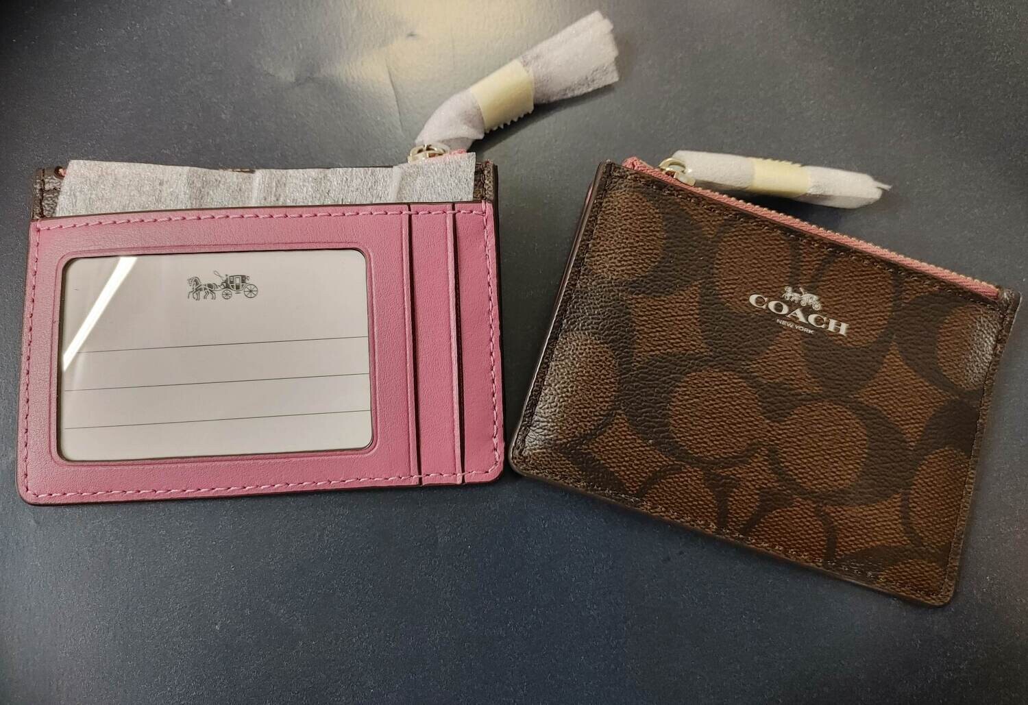 Coach ID Case, Color: Brown and Mauve