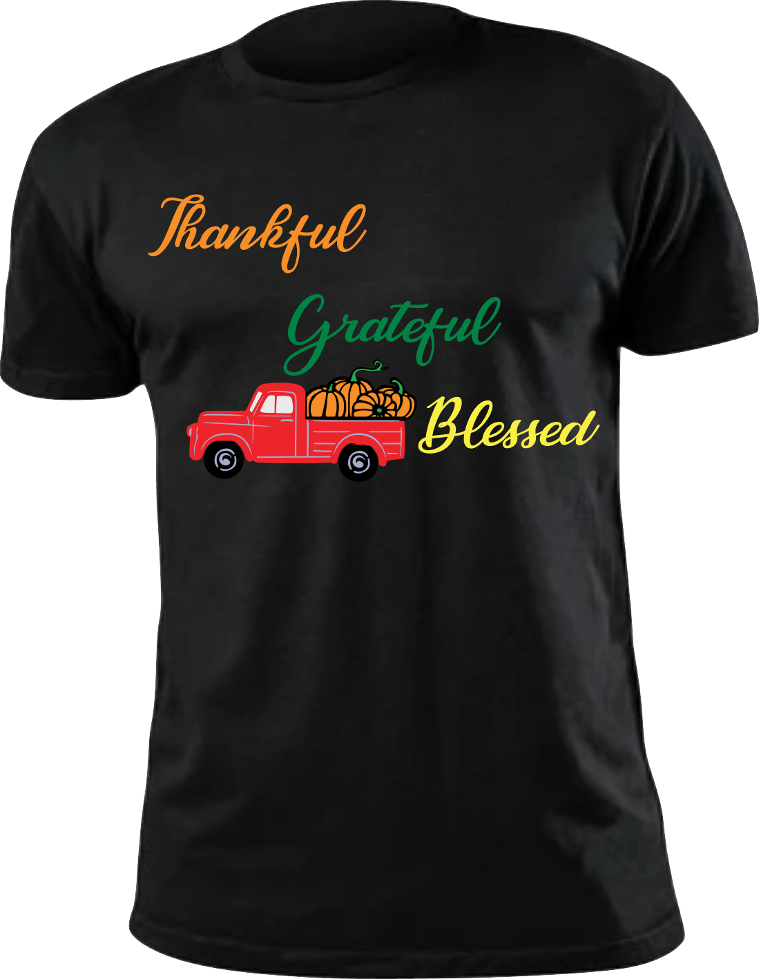 Thankful, Grateful Blessed Country Truck, Color: Black