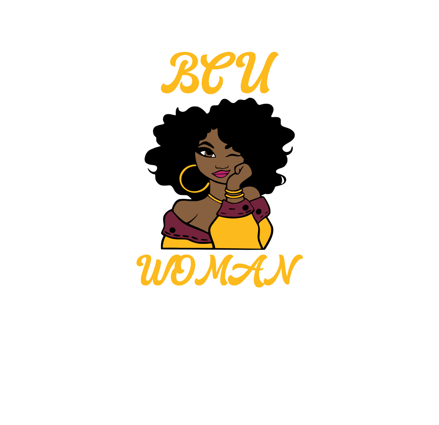 Cookman/FAMU Woman, Team: Bethune Cookman Winking Lady, Color: White