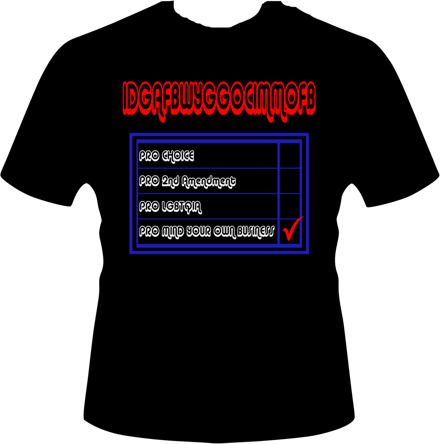 IDGAFBWYGGOCIMMOFB, Size: Small, Color: Black