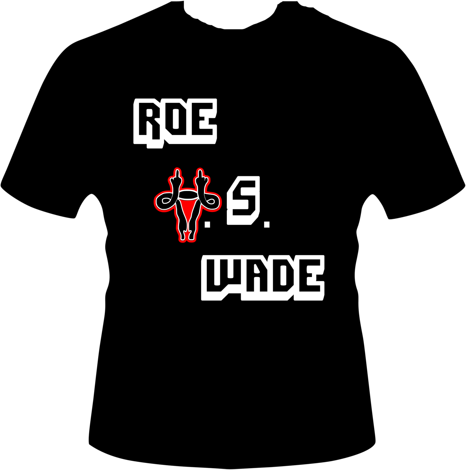 Roe Vs Wade (plain outline), Size: Small, Color: Black