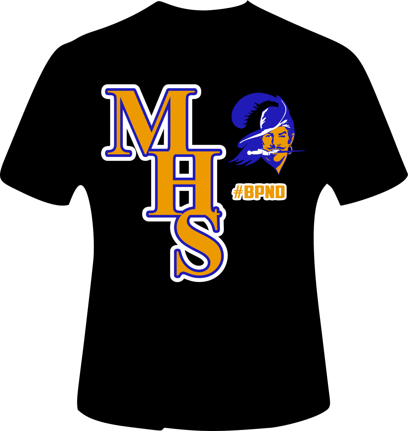 MHS BPND Bucs, Color: Black