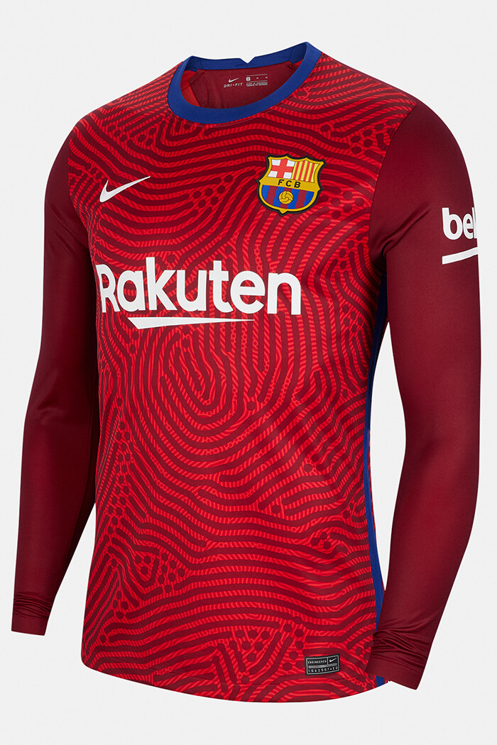 2020-2021 NIKE  Barcelona Away Goalkeeper Shirt (Red)