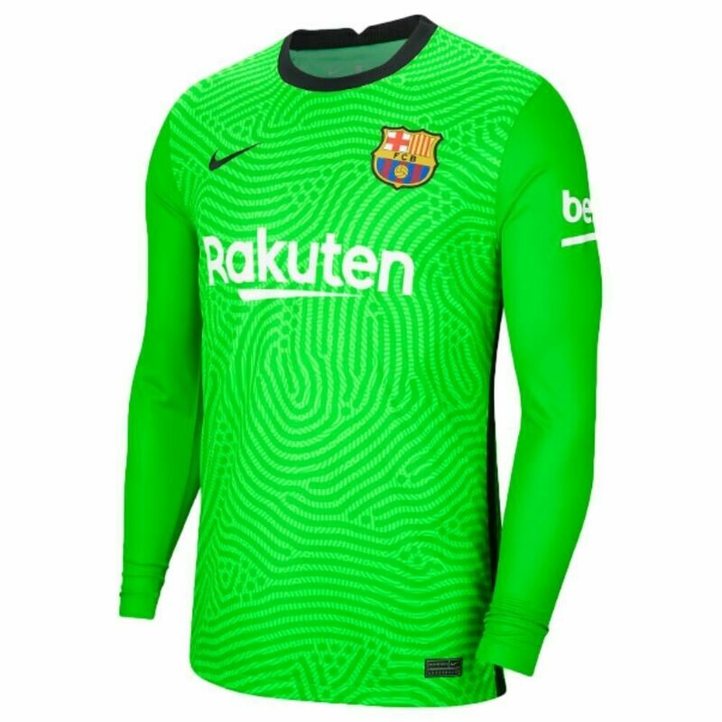 2020-2021 NIKE  Barcelona Home MEN Goalkeeper Shirt (Green)