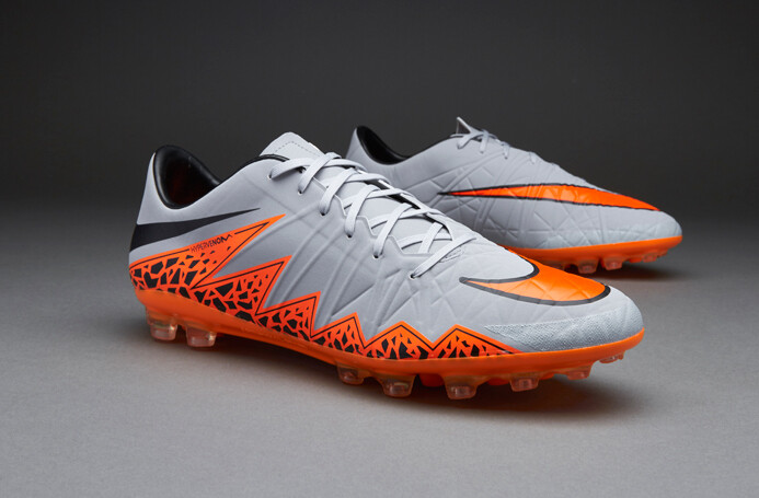 nike soccer cleats grey and orange