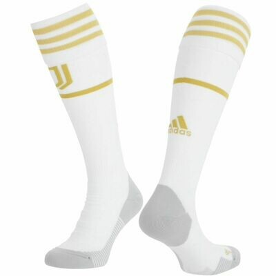 adidas Juventus FC Official 2020/21 Home Socks - Adult - White/Pyrite