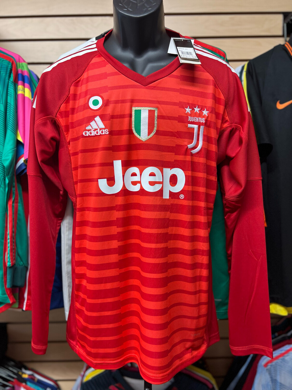 Juventus Blank Red Goalkeeper Long Sleeves Jersey