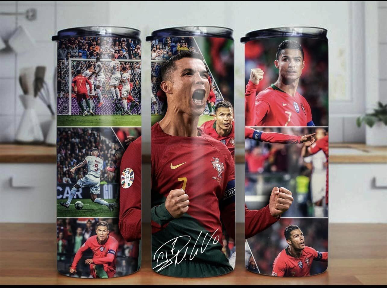 PORTUGAL Cristiano Ronaldo Tumbler CR7 Fan Tumbler, Limited Edition, 20oz Tumbler