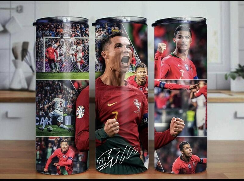 PORTUGAL Cristiano Ronaldo Tumbler CR7 Fan Tumbler, Limited Edition, 20oz Tumbler