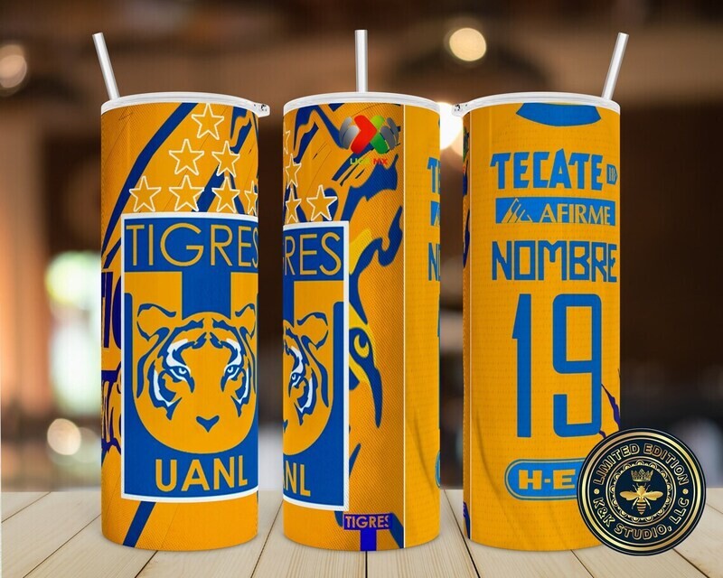 TIGRES  DE LA UNANL  20ozCUSTOM TUMBLER WITH OWN NAME