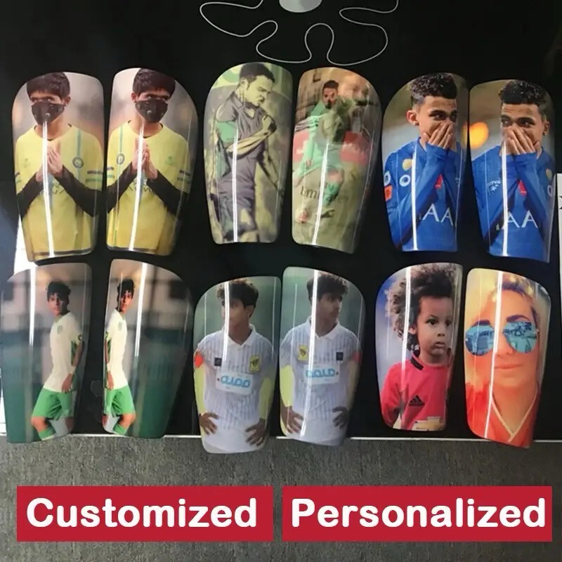 Custom soccer shinguards.