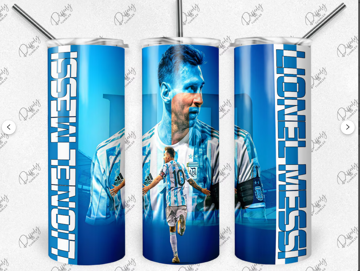 ARGENTINA MESSI 20oz TUMBLER, DESIGN  #: 1