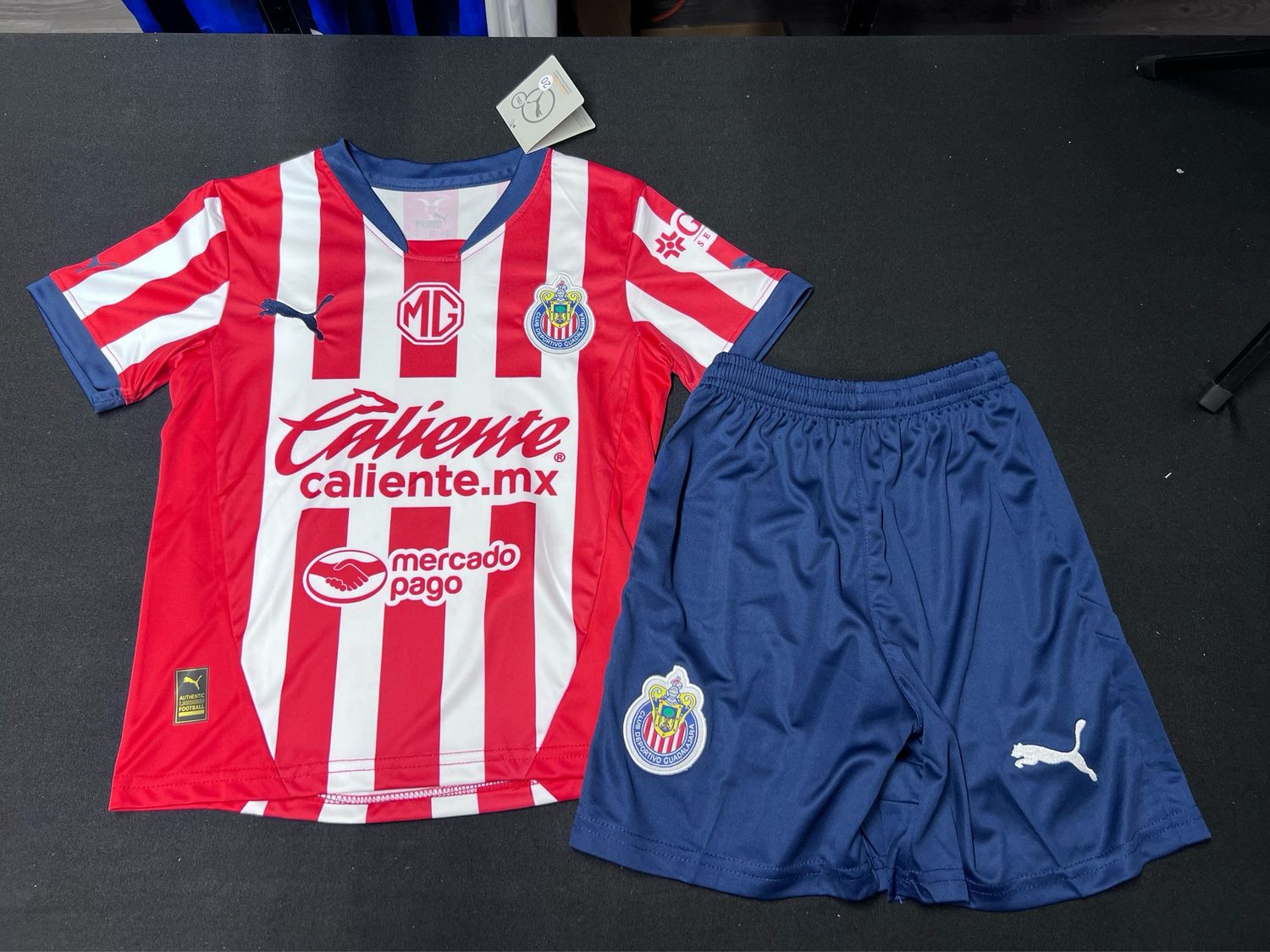 24/25 Chivas del Guadalajara home soccer kit. Kid size