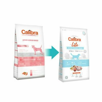 Calibra Dog Life Junior Medium Breed Poulet