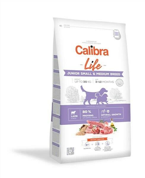 Calibra Dog Life Junior Small & Medium Breed Agneau, Contenu: 2.5 kg