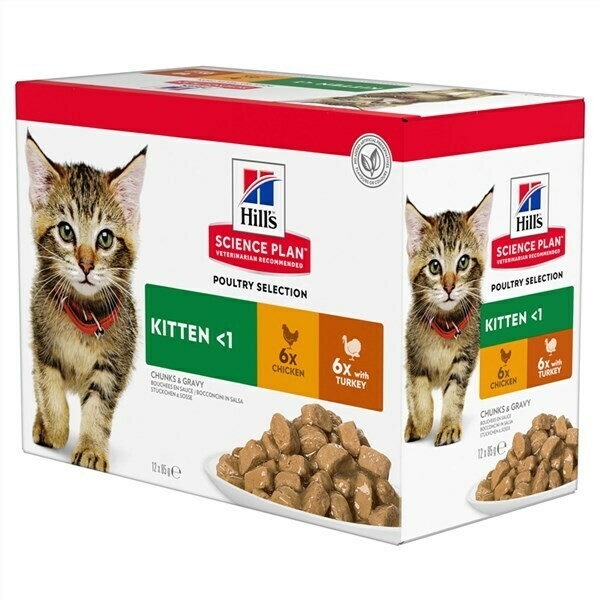Hill's Science Plan Chaton Multipack Poultry 12 x 85 g