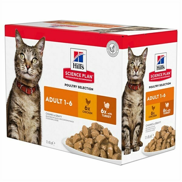 Hill's Science Plan Kat Adult Multipack Poultry 12 x 85 g