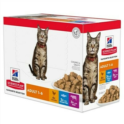 Hill's Science Plan Kat Adult Multipack Classic 12 x 85 g
