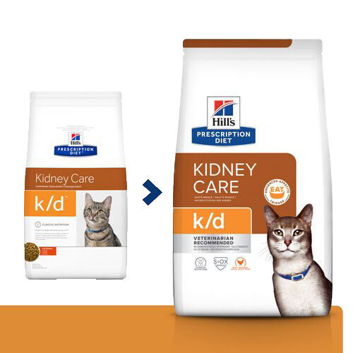 Hill's Prescription Diet Chat Kidney Care K/D, Contenu: Croquettes Poulet 1.5 kg