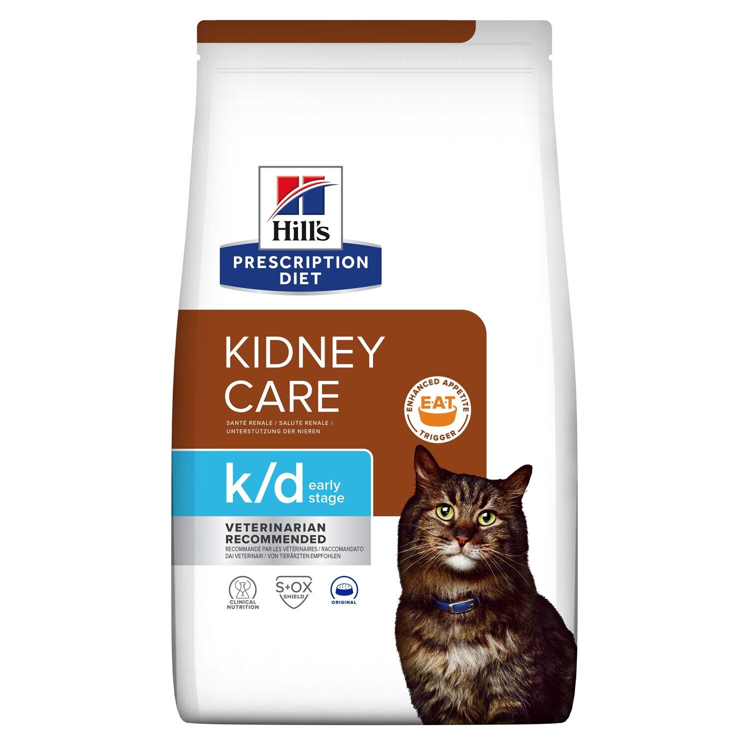 Hill's Prescription Diet Chat Kidney Care K/D Early Stage, Contenu: Croquettes 1.5 kg
