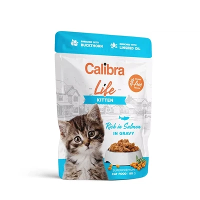 Calibra Cat Life Kitten Salmon Pouch 28x85 gr