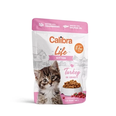 Calibra Cat Life Kitten Turkey Pouch 28x85 gr