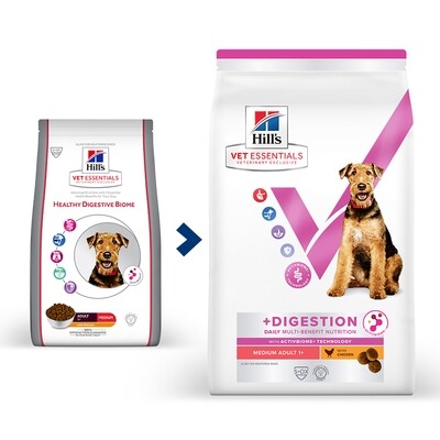 Hill's Vetessentials Multi-Benefit + Digestion Hond Adult Medium