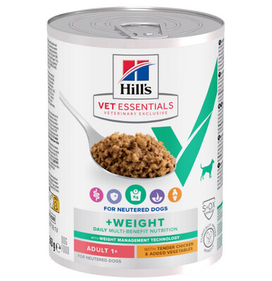 Hill's Vetessentials Multi-Benefit + Weight Hond Adult1+ Blik 12x363gr