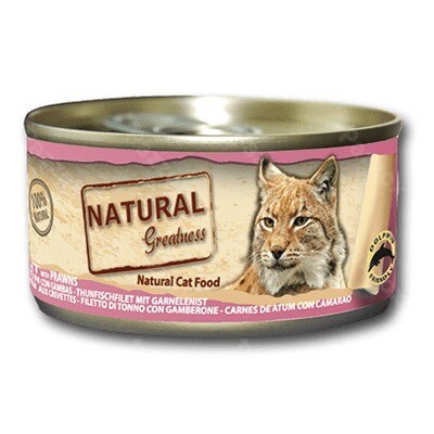Natural Greatness Kat Tuna Fillet With Prawns Blikje 70 g