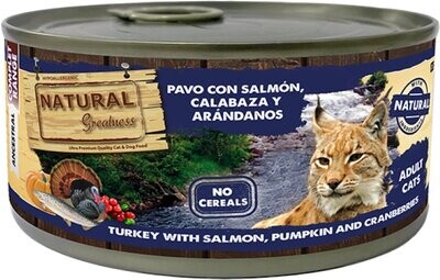 Natural Greatness Kat Complete Turkey And Salmon  With Pumpkin And Cranberries Blikje 185 g