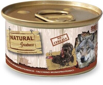 Natural Greatness Chien Monoproteïnic Turkey Recipe Boîte