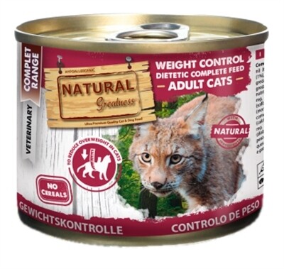 Natural Greatness Veterinary Diet Weight Control Kat Blikje 200 g