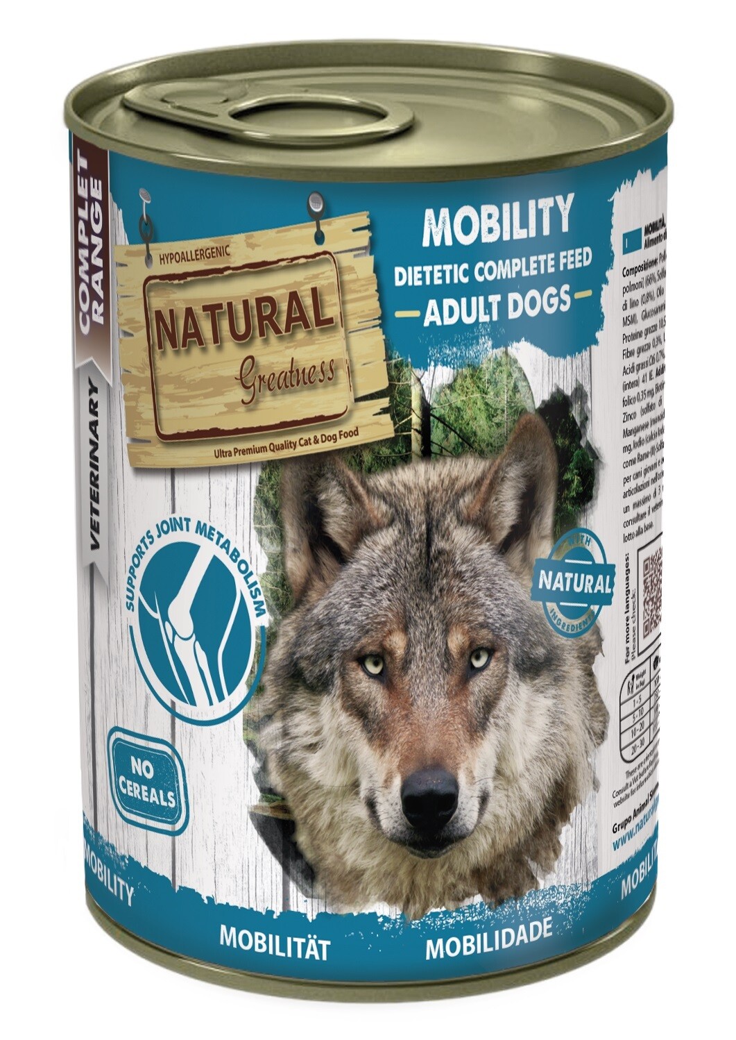 Natural Greatness Veterinary Diet Mobility Hond Blikje 400 g