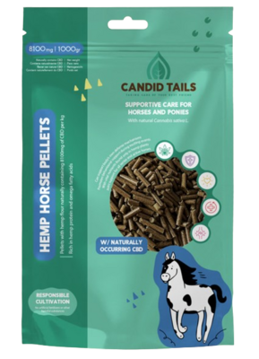 Granulés de chanvre Candid Tails avec CBD pour chevaux 1 kg