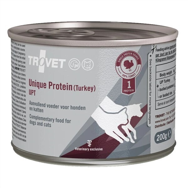 Trovet UPT Unique Protein (Turkey) Trovet UPT Unique Protein (Turkey), Inhoud: Blikken 6 x 200 g