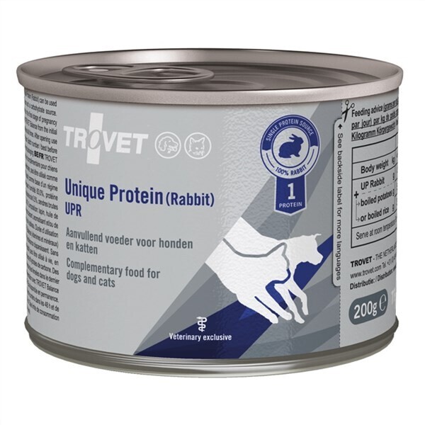 Trovet UPR Unique Proteïn (Rabbit) Trovet UPR Unique Proteïn (Rabbit), Inhoud: Blikken 6 x 200 g