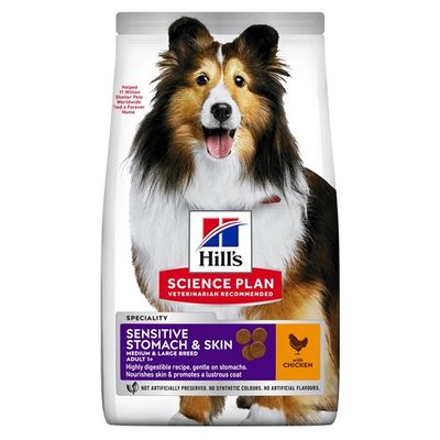 Hill's Science Plan Hond Sensitive Stomach & Skin Medium Kip Hill's Science Plan Hond Sensitive Stomach & Skin Medium Kip