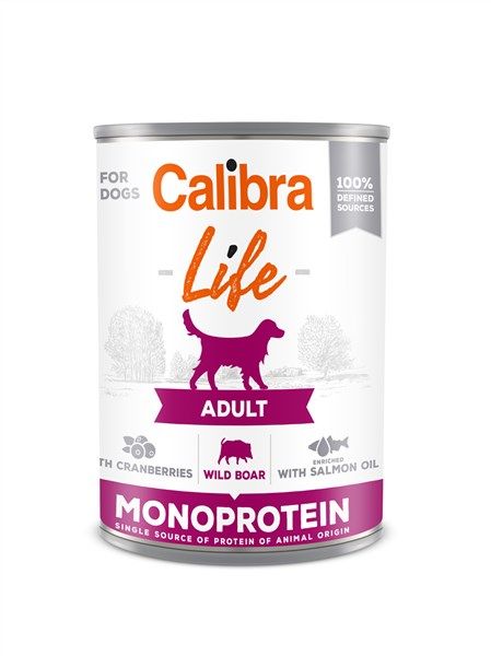 Calibra Dog Life Adult Wild Boar 6 x 400 g Calibra Dog Life Adult Wild Boar 6 x 400 g