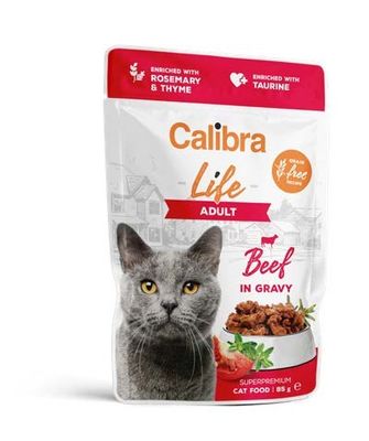 Calibra Cat Life Adult Beef Pouch 28 x 85 g