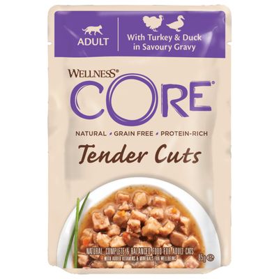 ​Wellness Core Kat Tender Cuts Sacs repas Dinde et Canard