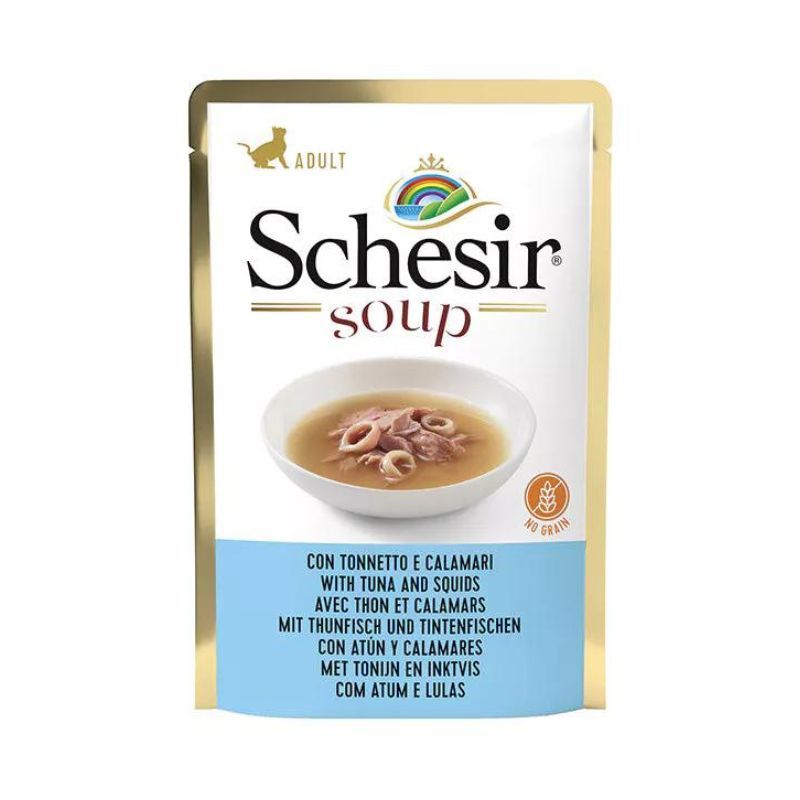 Schesir Soup Chat Thon et Calamars 85 g