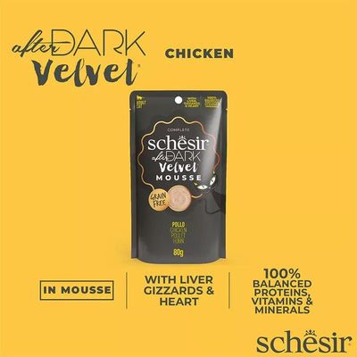 Schesir Dark Mousse Chat Poulet 80 g