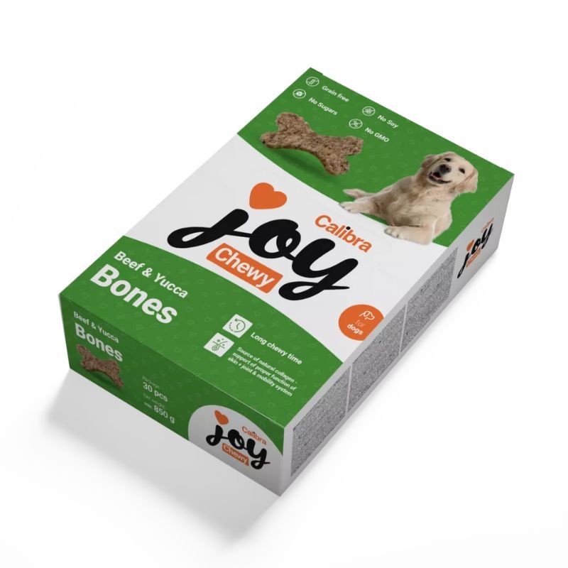 Calibra Joy Chewy Bones Chien Boeuf et Yucca 850 g