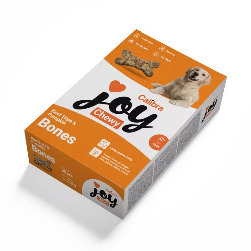 Calibra Joy Chewy Bones Chien Boeuf et Potiron 720 g 3+1 GRATUIT
