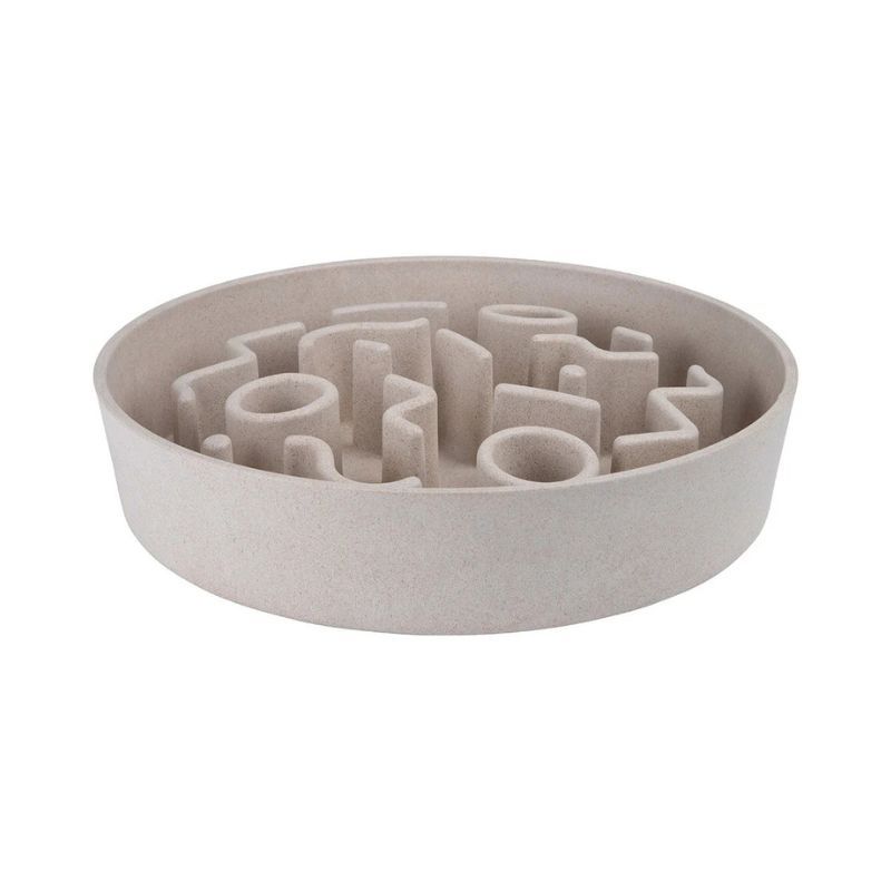 Bamboo Slow Feeder District 70 Meringue Chien