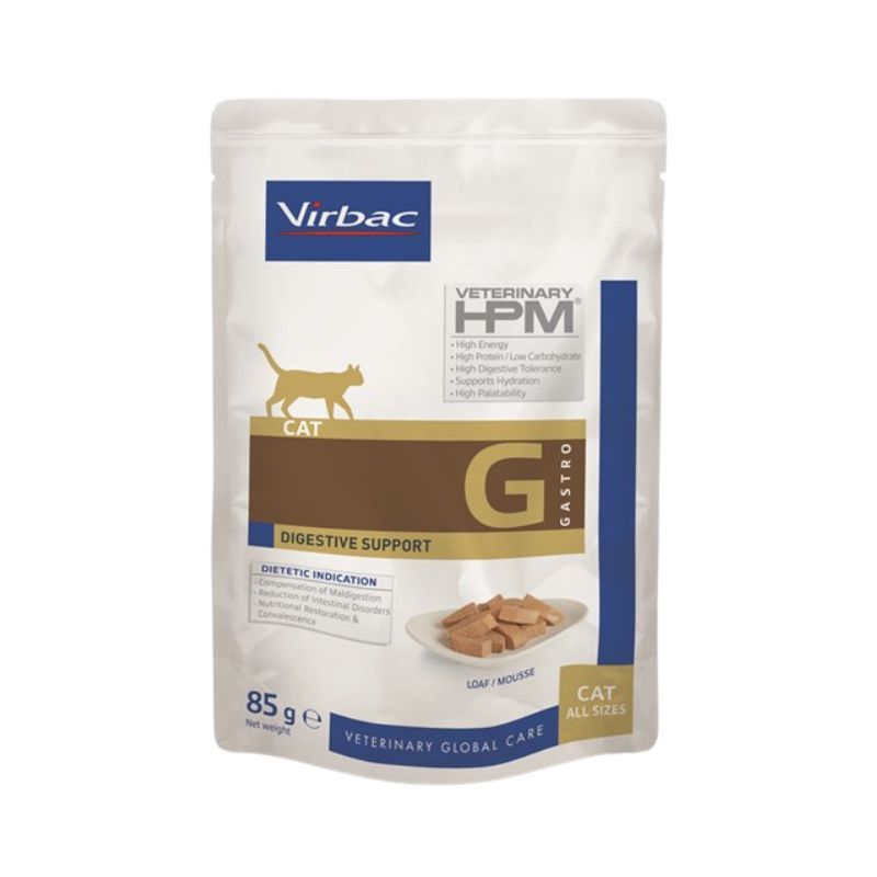 Virbac HPM Digestive Support Kat Maaltijdzakjes 12 x 85 g
