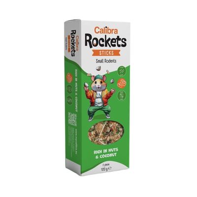 Calibra Rockets Sticks Small Rodents Nut & Coconut 120 g Calibra Rockets Sticks Small Rodents Nut & Coconut 120 g