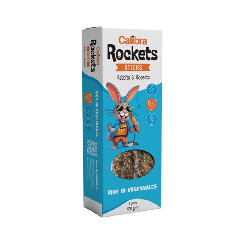 Calibra Rockets Sticks Rabbits & Rodents Vegetables 120 g